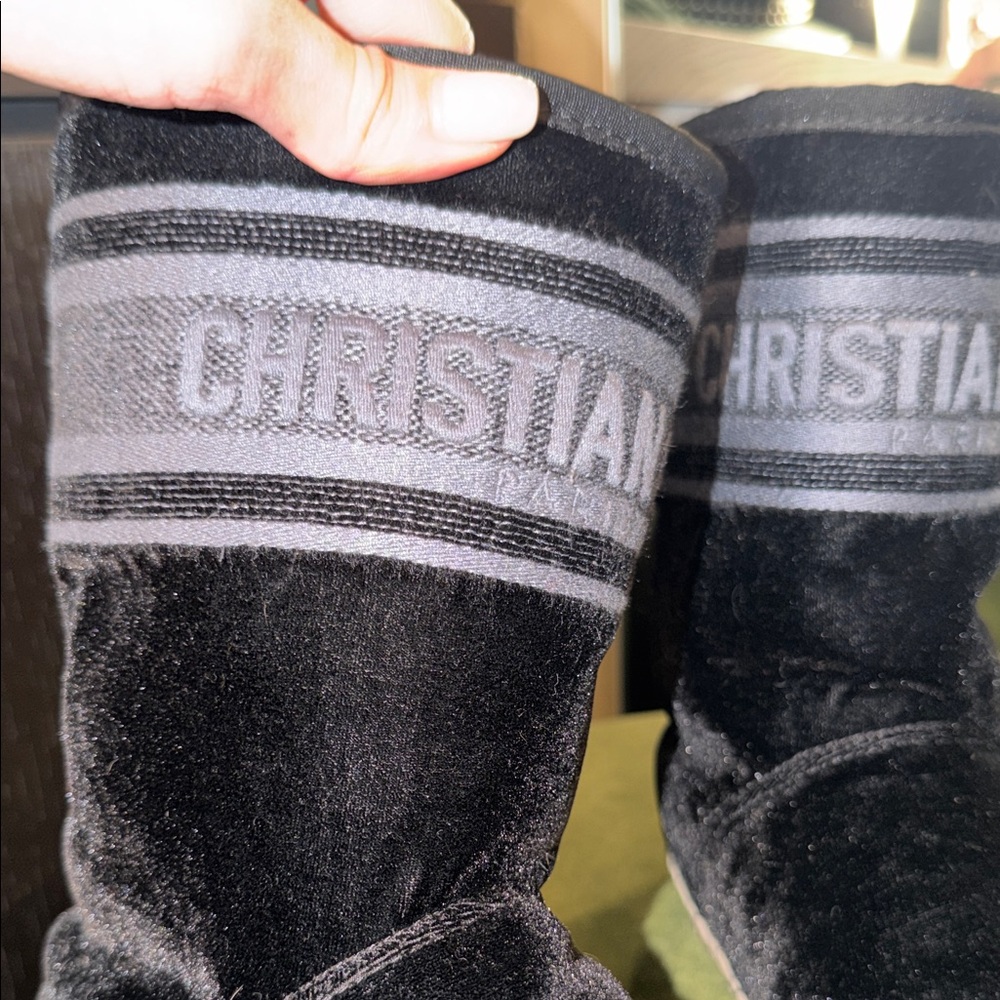 Christian Dior navy and Gray Suede Granville Boots 38 - Picture 7 of 9